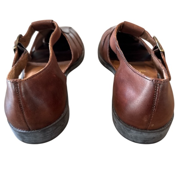 Giorgio Brutini Brown Leather Fisherman Sandals Made In Brazil Size 9 - Picture 5 of 10